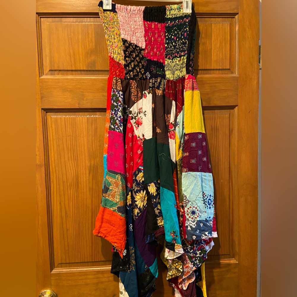 NWT! Patchwork handkerchief dress osfm